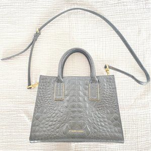 Etienne Aigner Crocodile Embossed Sctructured Leather Bag.